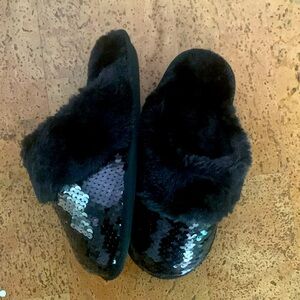 Mermaid sequins soft plushy slippers